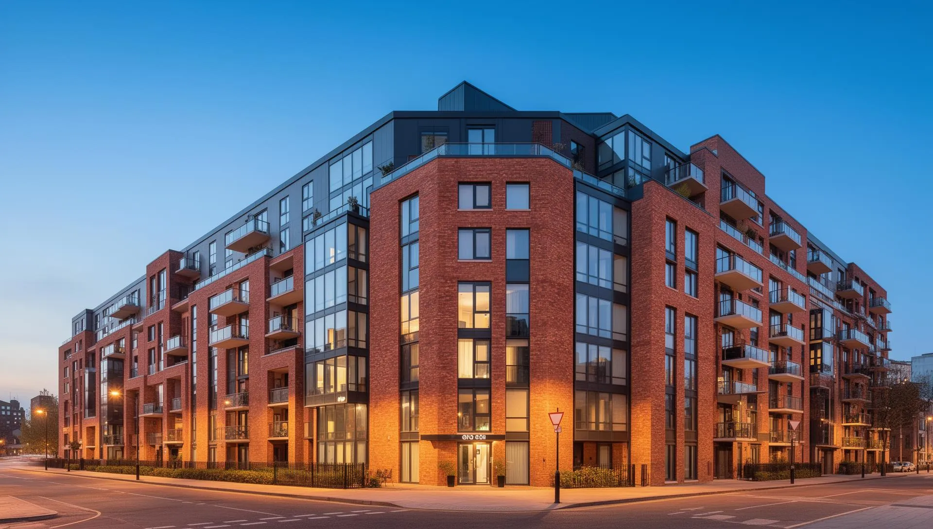 Modern residential apartment building