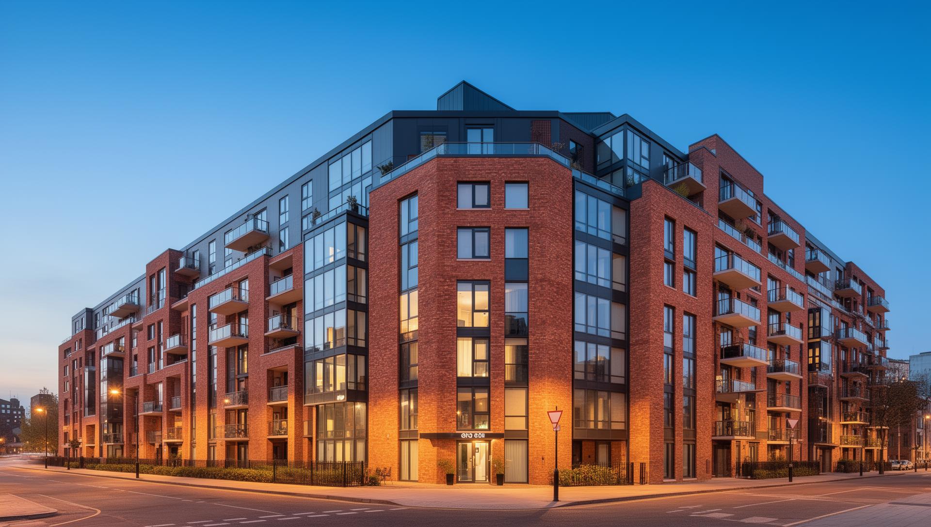 Modern residential apartment building